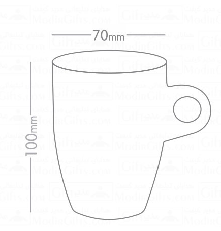 ابعاد لیوان سرامیکی 999 سفید ابعاد لیوان سرامیکی 999 سفید